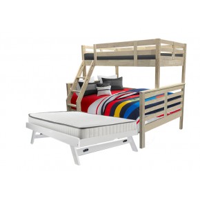 Huckleberry Super Single over Queen Bunk Bed - Pull Out Single Raising Trundle