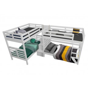 Snowberry Super Single Bunk Beds with Staircase in between