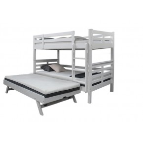 Umbreous Super Single Bunk Bed with Pull Out Single Raising Bed