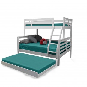 Umbreous Super Single over Queen Bunk Bed with Pull Out Single Bed