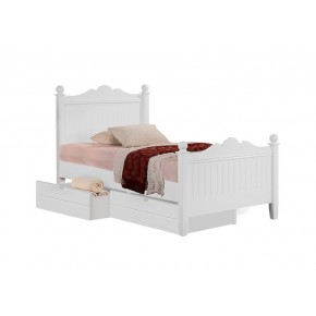 Princess Single Bed Frame with 2 Short Drawers